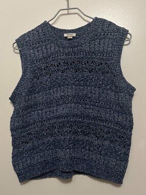 Blue Knit Sweater vest